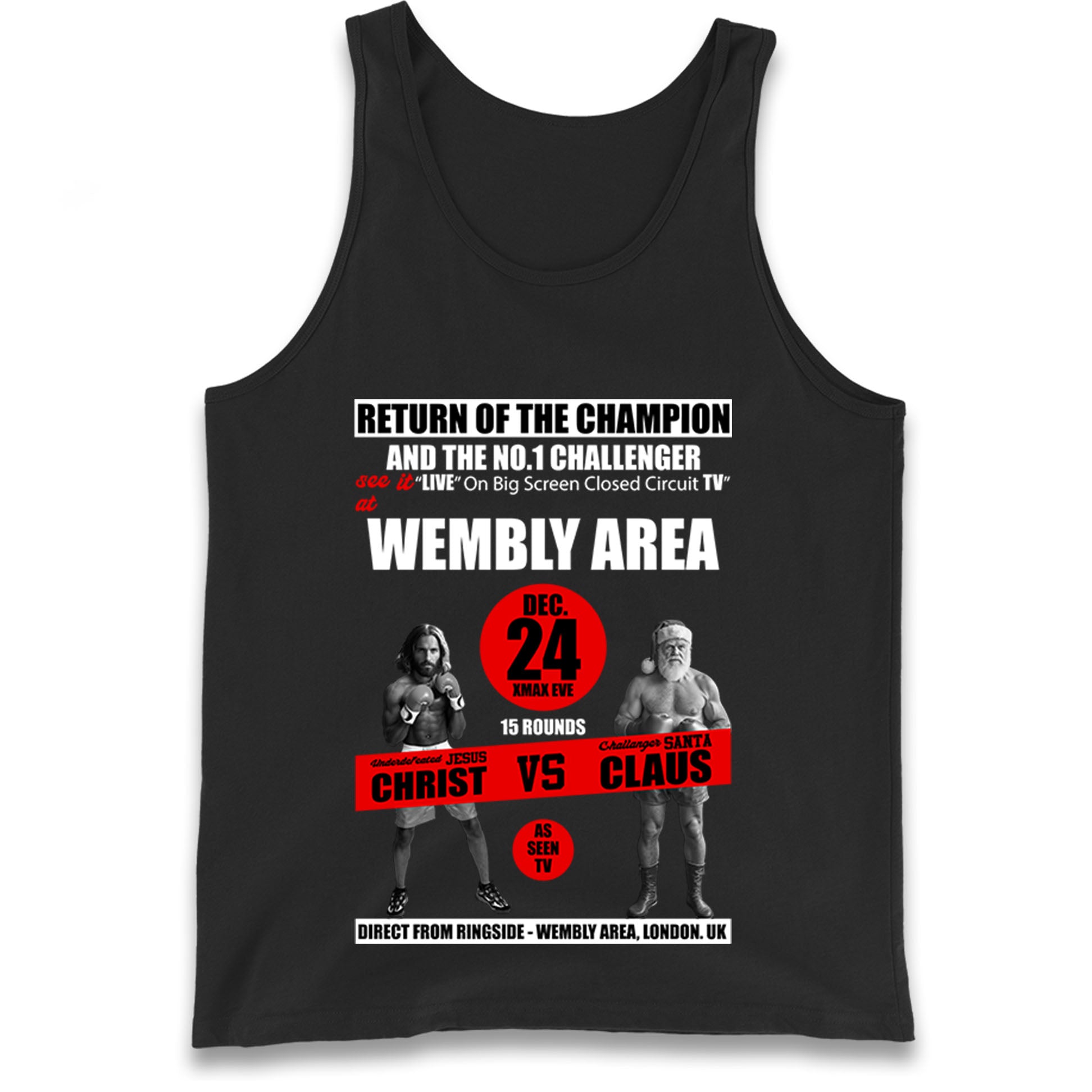 Jesus Christ Vs Santa Claus Tank Top
