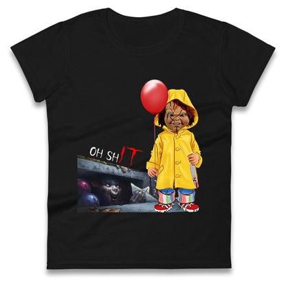 Chucky Doll Horror Halloween Womens t shirts