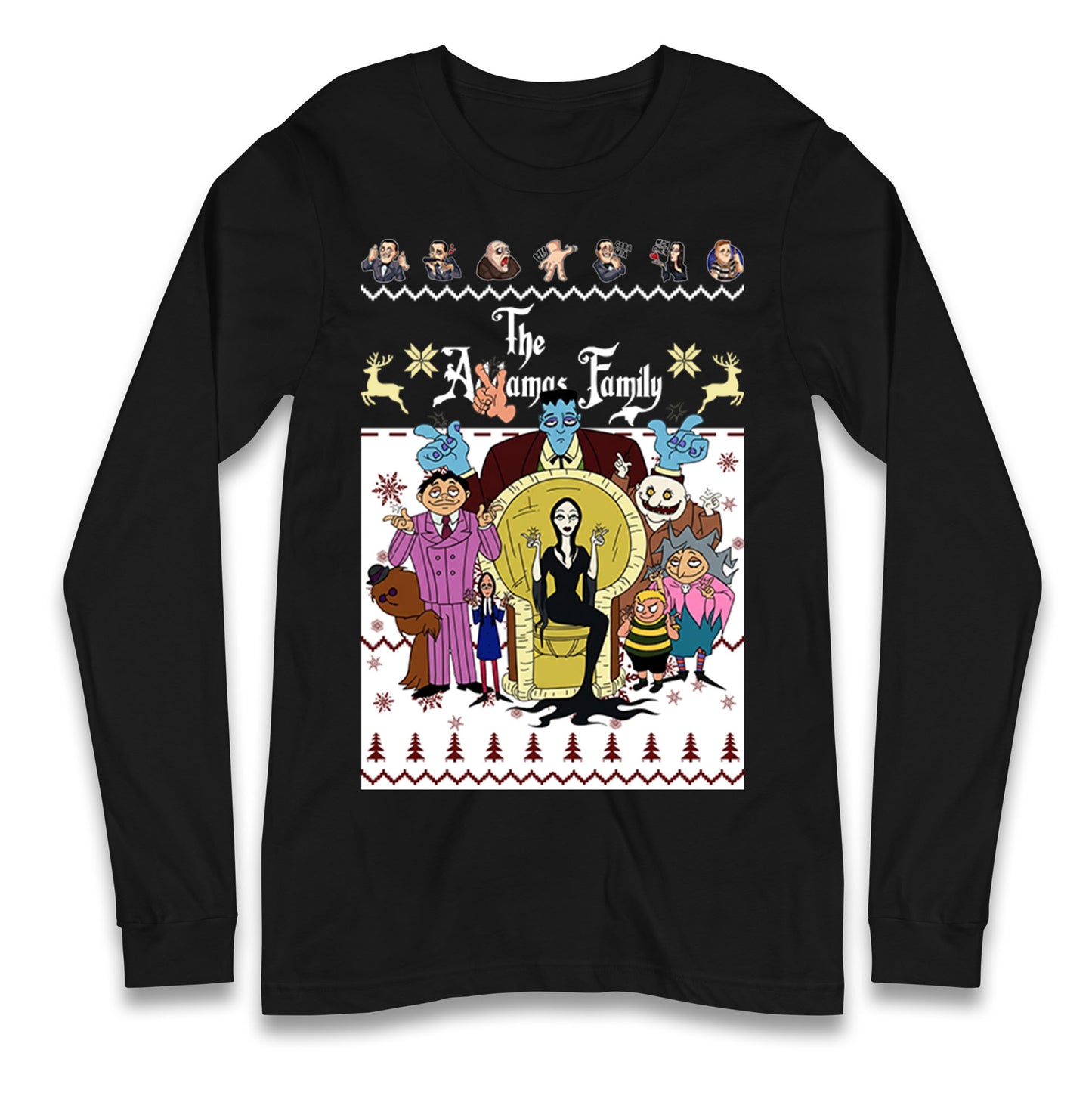 Scary Addams Christmas Longsleeve T Shirt