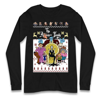 Scary Addams Christmas Longsleeve T Shirt