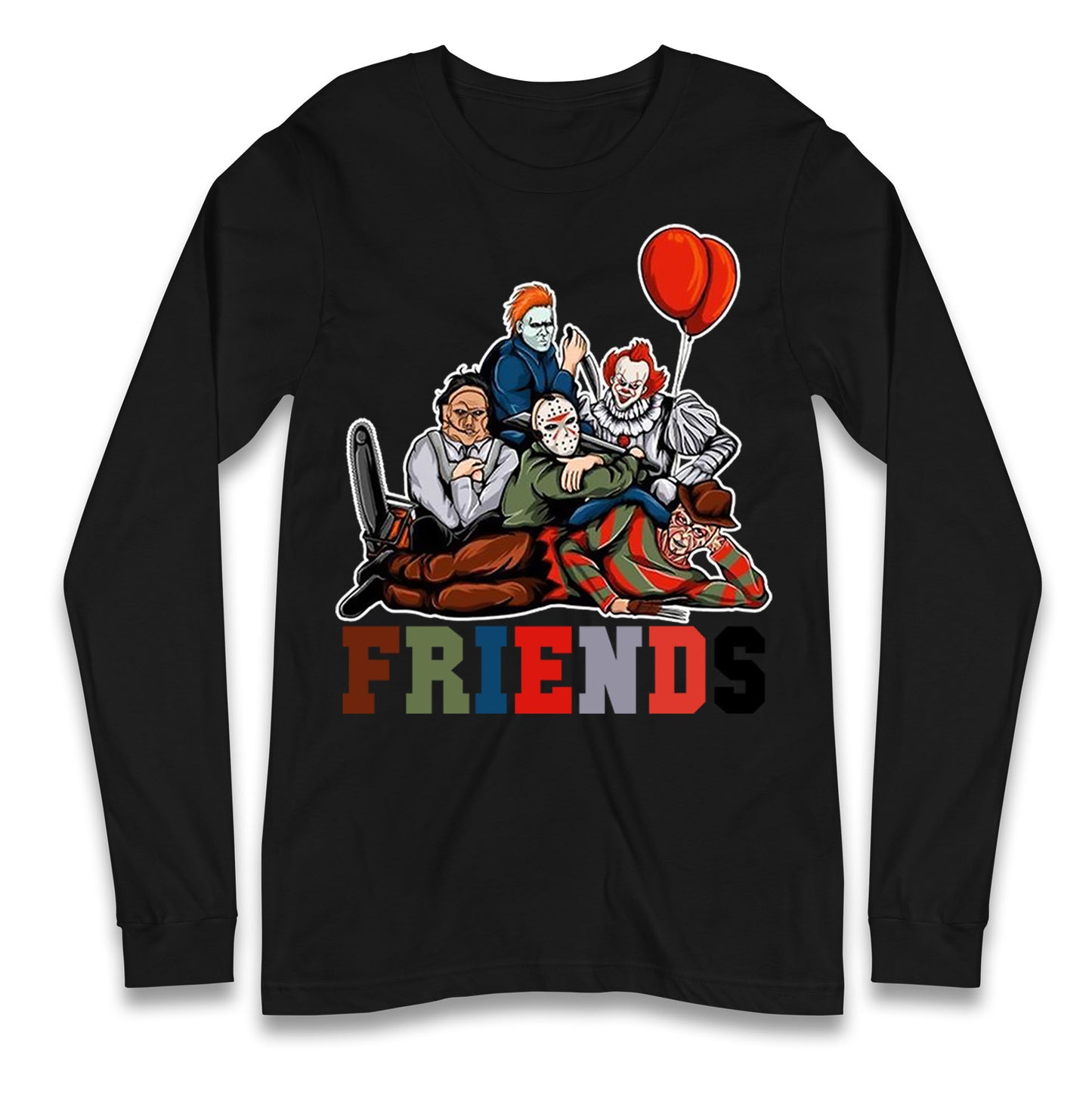 Horror Vintage Characters Friends Halloween T Shirt
