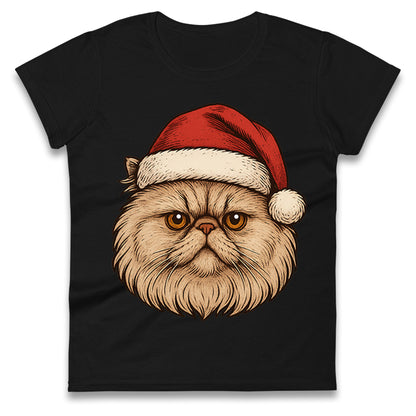 Persian Cat Christmas Ladies T Shirt