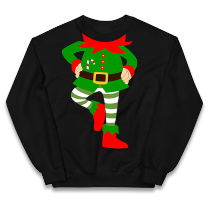 Personalise Christmas Party Wear Elf Kids Jumper