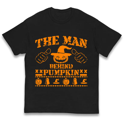 The Man Behind Pumpkin Halloween Kids T Shirt