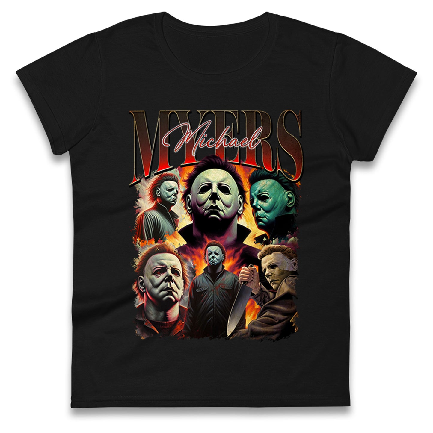 Michael Myers Bootleg Halloween Womens T Shirt