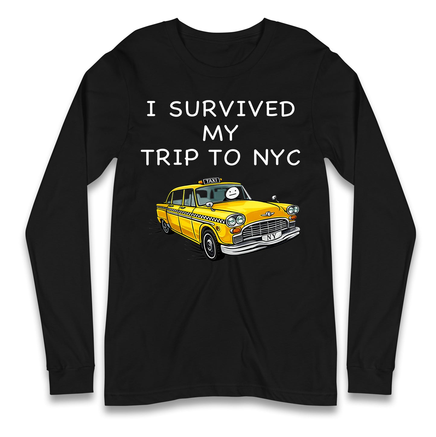 I Survived My Trip To NYC Yellow Taxi Longsleeve Tee