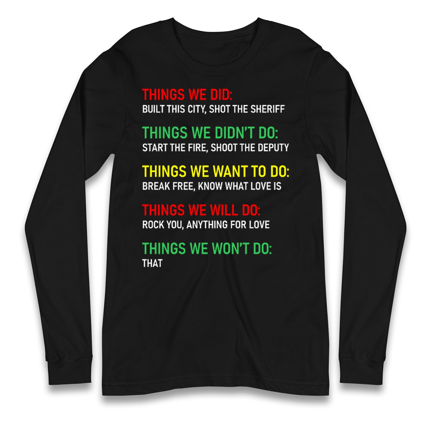 Bob Marley Music Longsleeve T Shirt