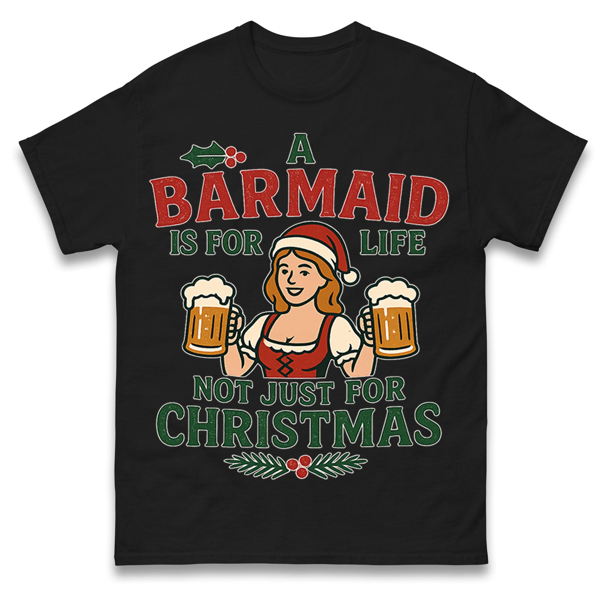 Barmaid Xmas T Shirt