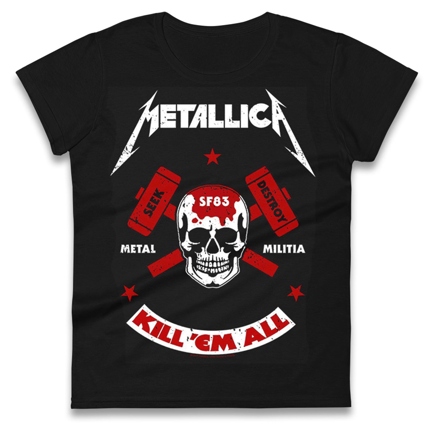 Metallica Seek Destroy Ladies T Shirt