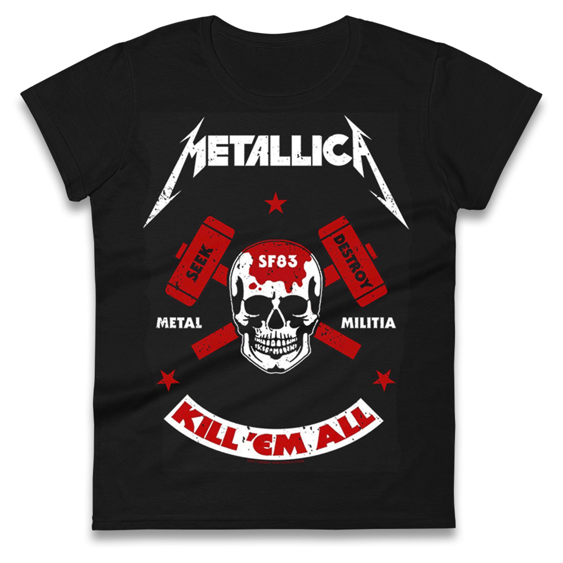 Metallica Seek Destroy Ladies T Shirt