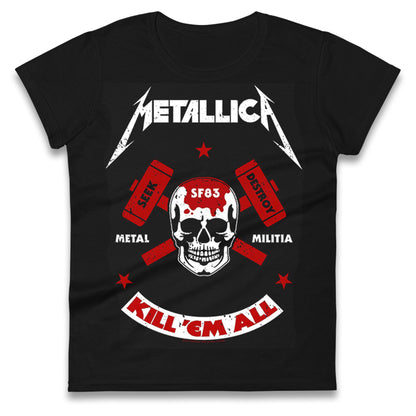 Metallica Seek Destroy Ladies T Shirt