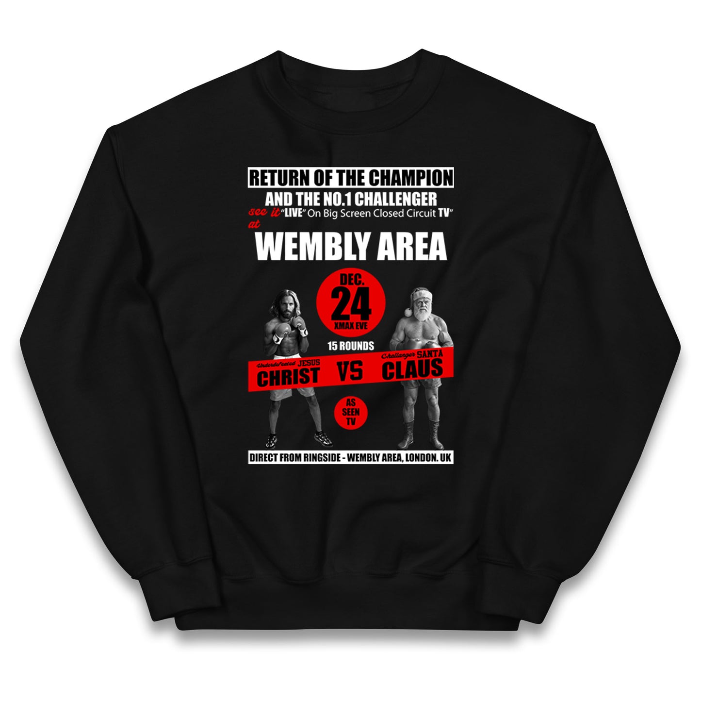 Jesus Christ Vs Santa Claus Kids Jumper