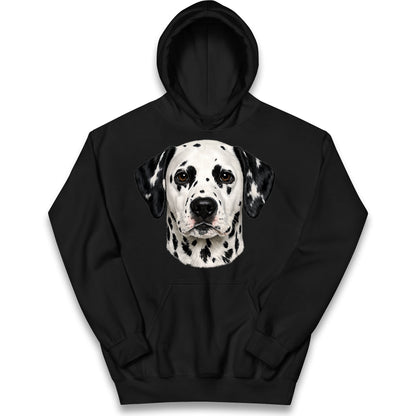 Dalmatian Dog Face Kids Hoodie