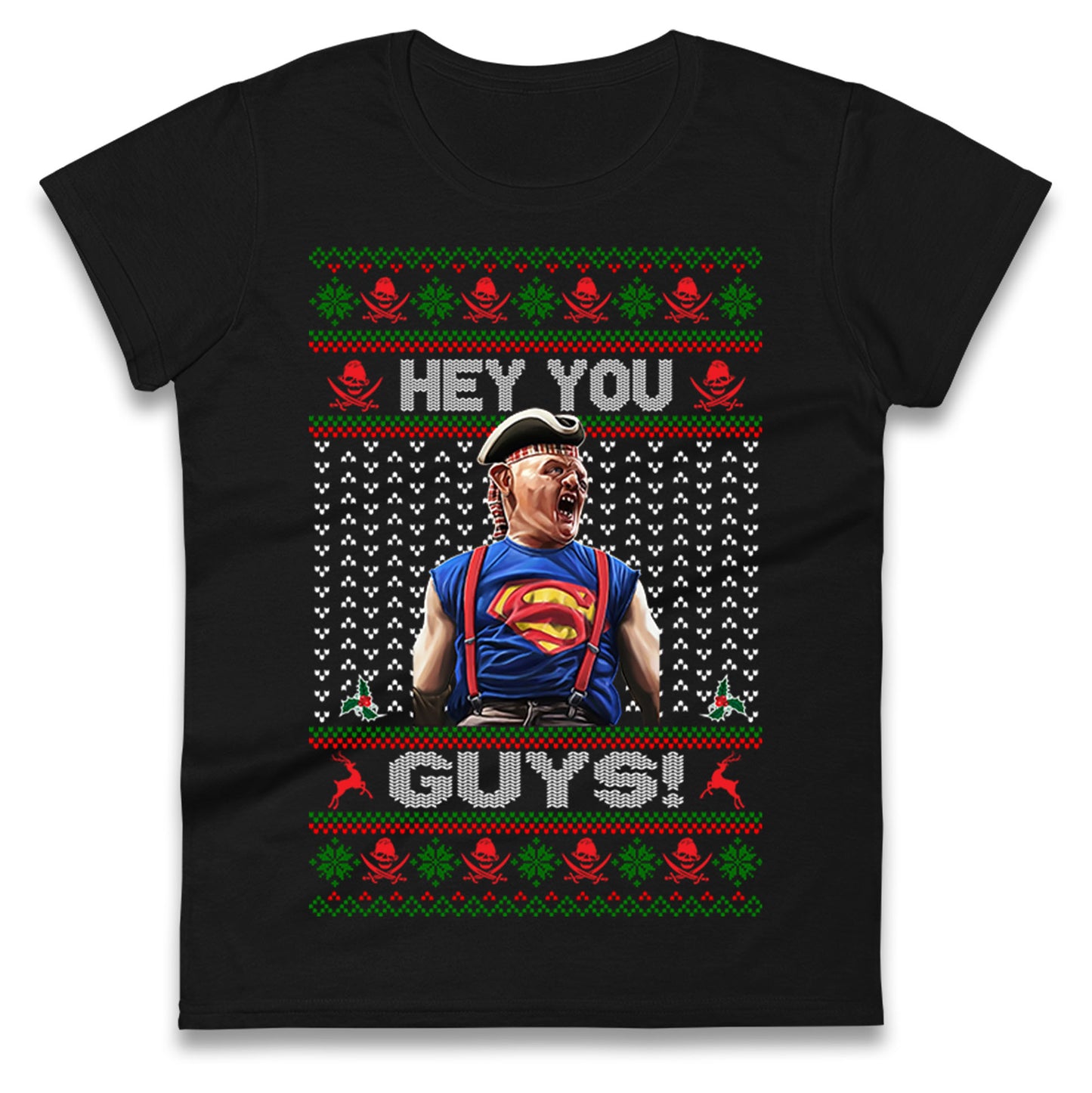 Goonies Sloth Christmas Ladies T Shirt