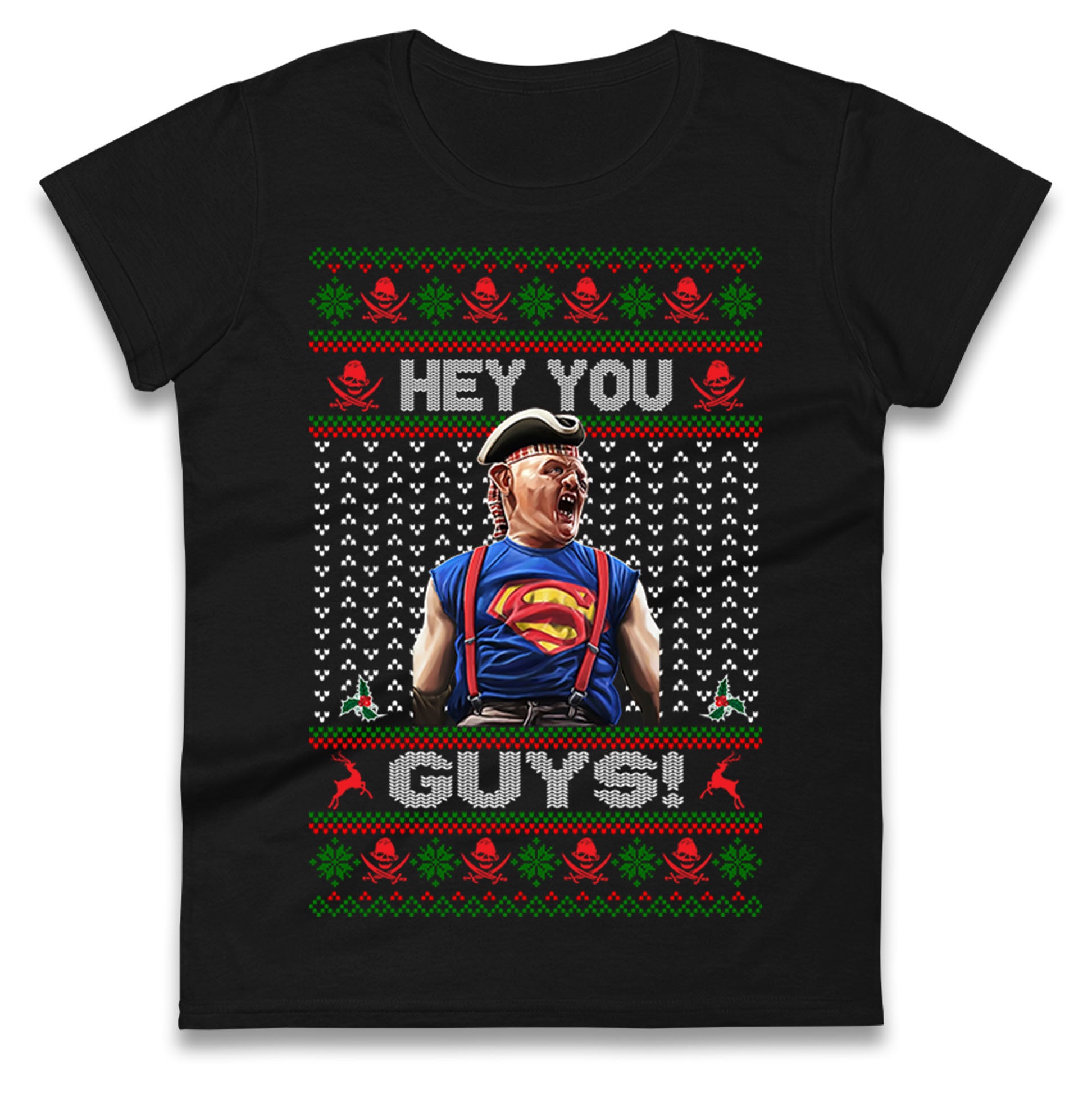 Goonies Sloth Christmas Ladies T Shirt