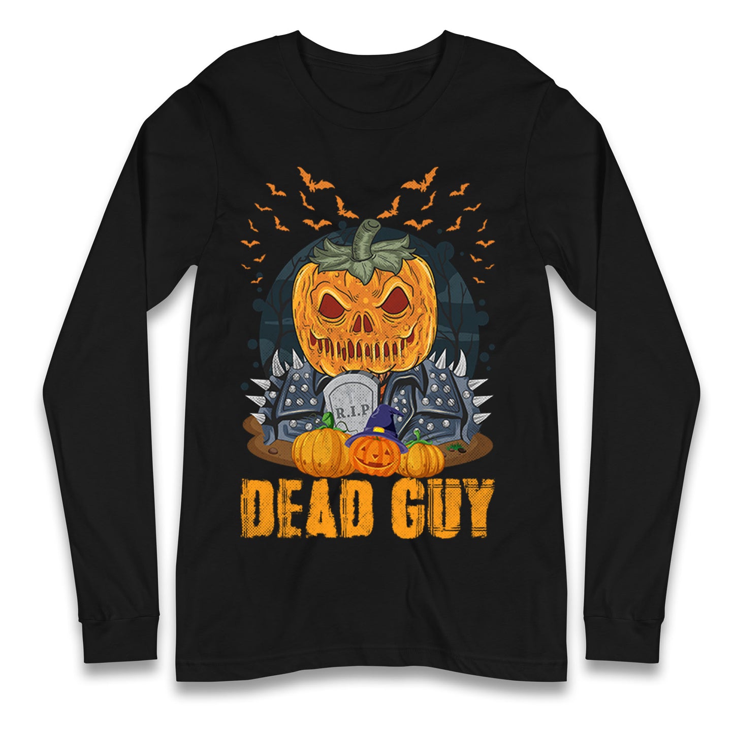 Scary Pumpkin Dead Guy Halloween T Shirt
