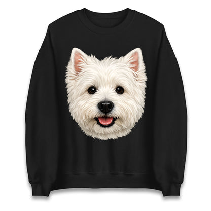 West Highland White Terrier Dog Face Kids Jumper