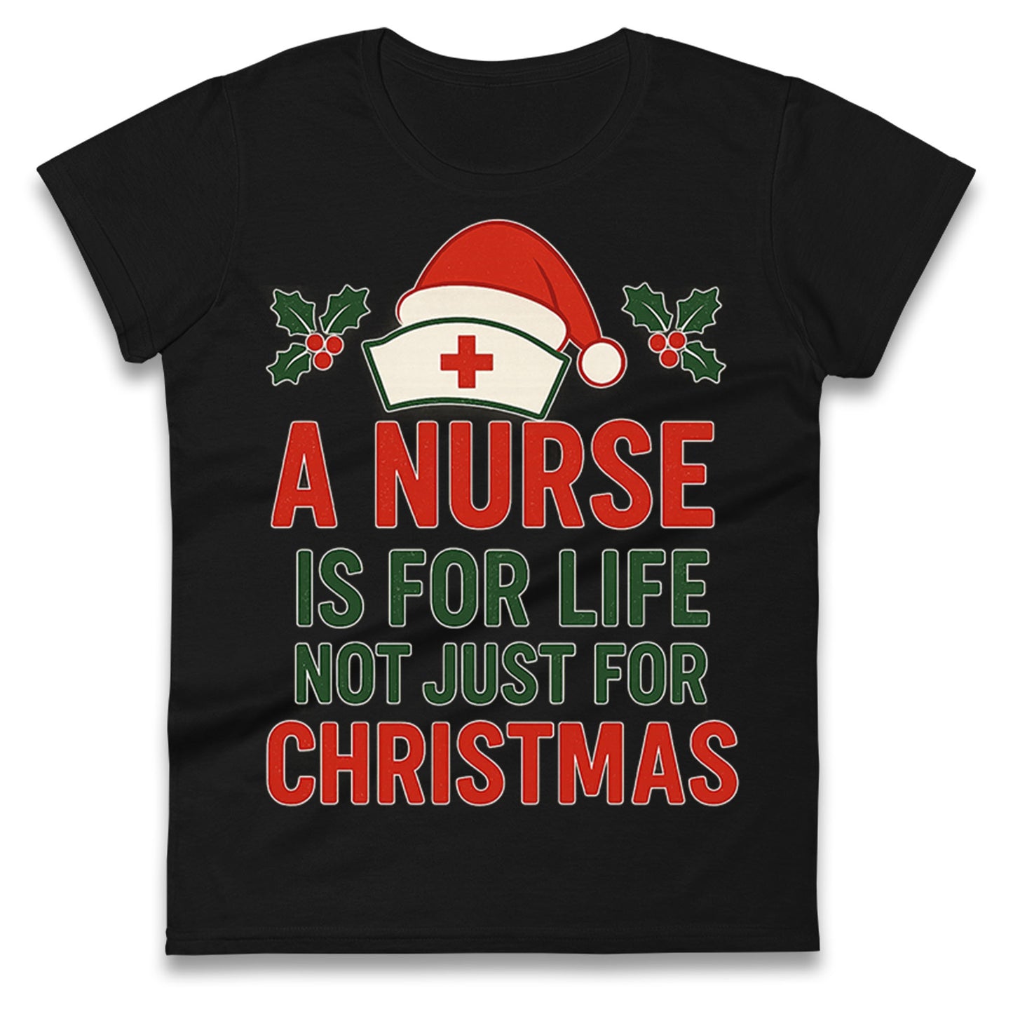 Nursing Christmas Ladies T Shirt