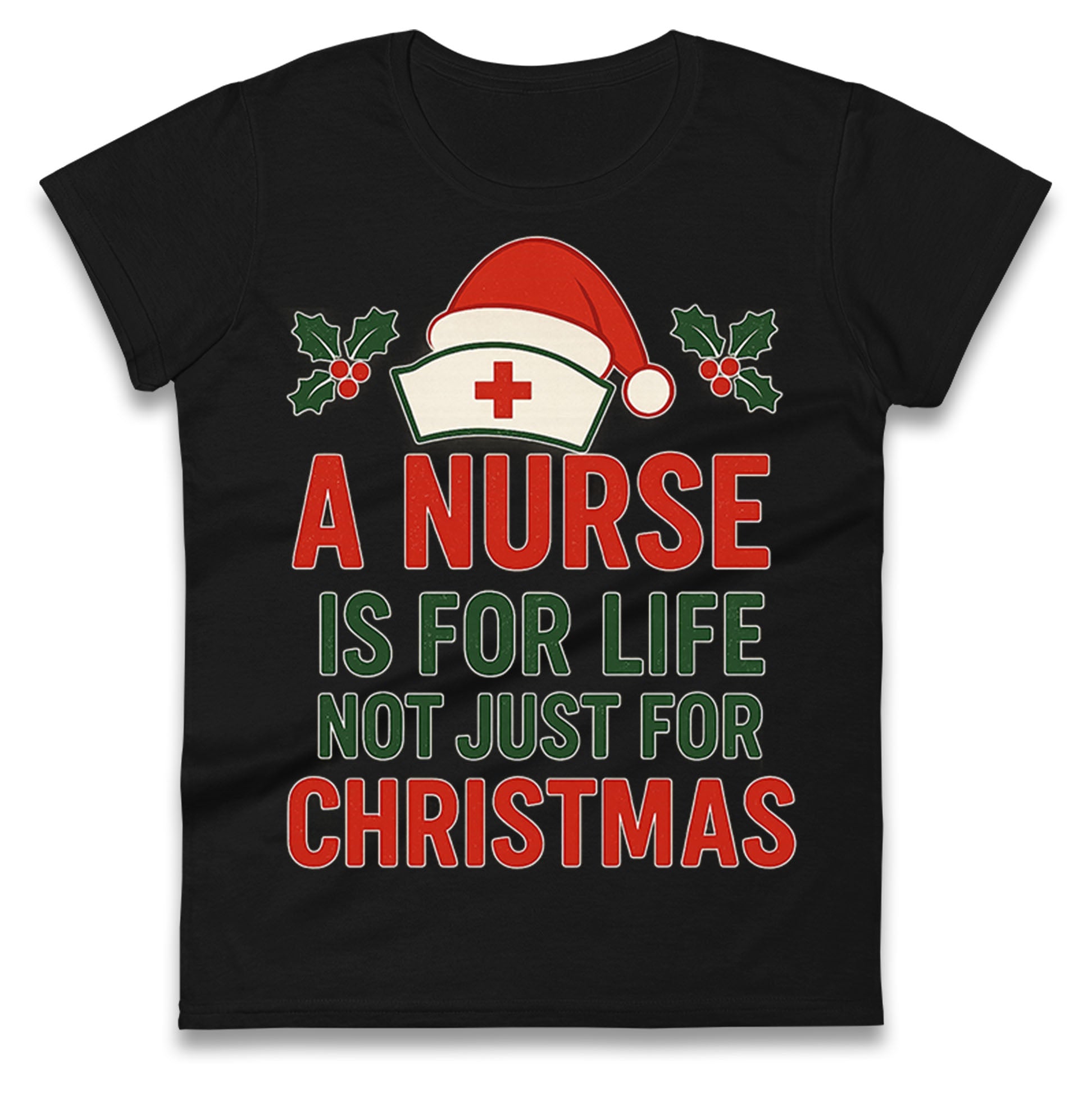 Nursing Christmas Ladies T Shirt