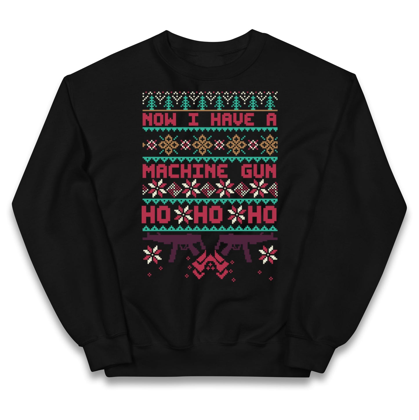 Now I Have A Machine Gun Christmas Kids Jumper