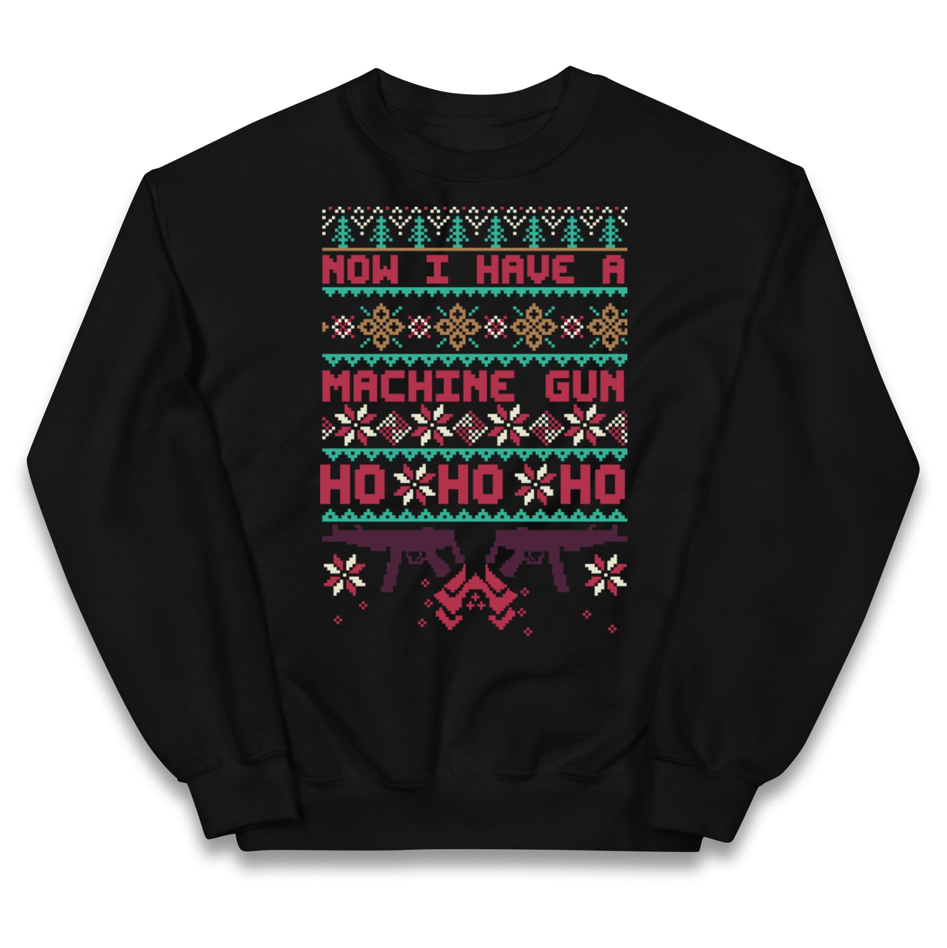 Now I Have A Machine Gun Christmas Kids Jumper