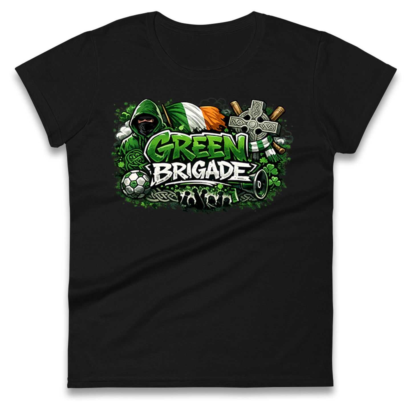 Celtic Green Brigade Football Ladies T Shirt 
