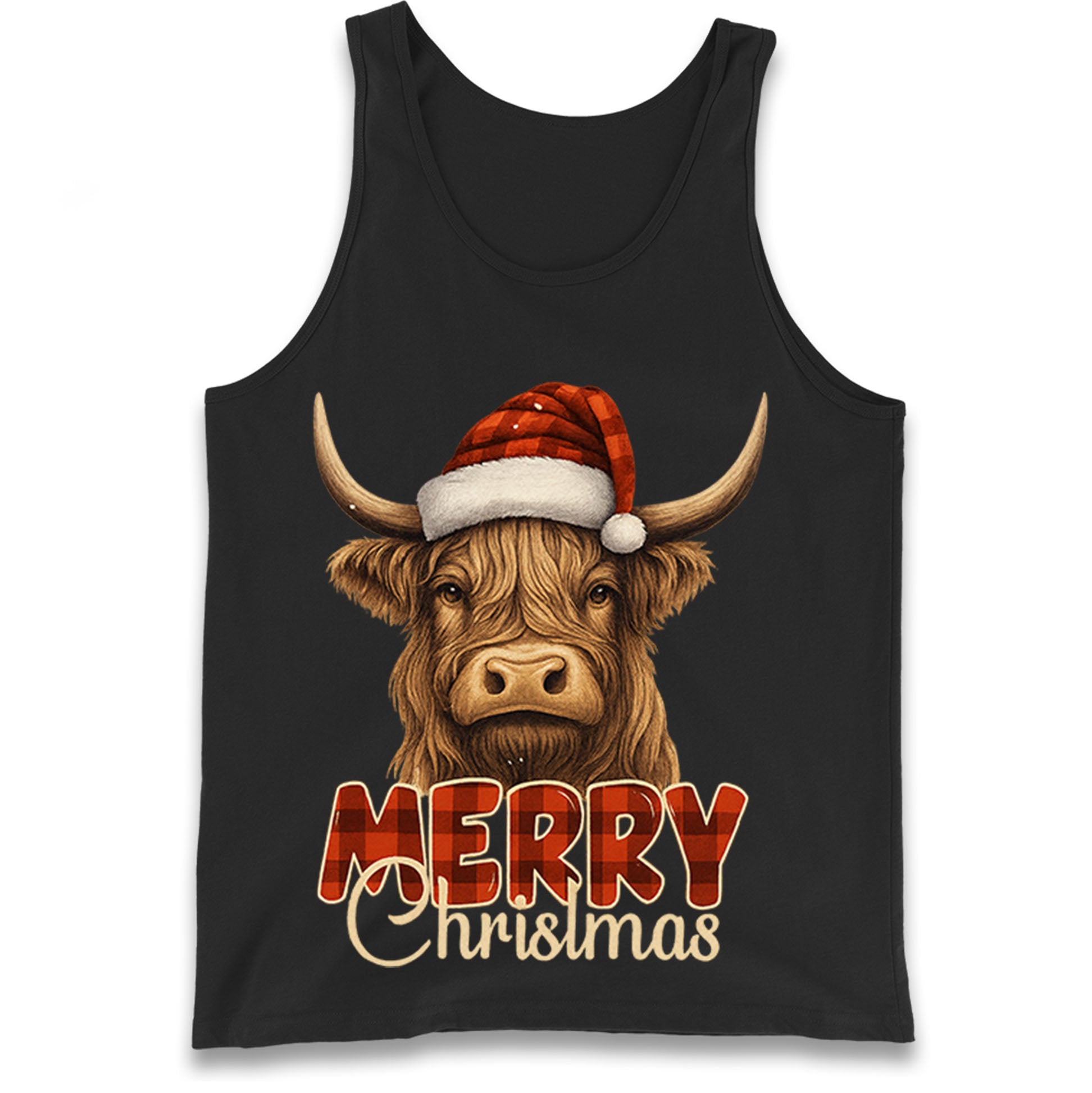 Highland Cow Christmas Tank Top 