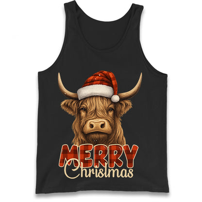 Highland Cow Christmas Tank Top 
