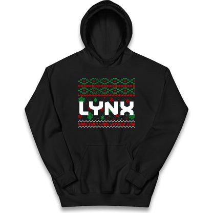 Lynx Christmas Kids Hoodie