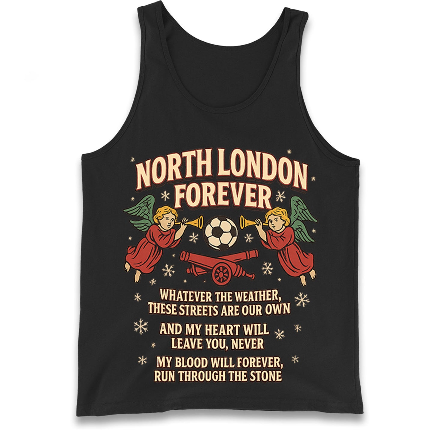 North London Forever Arsenal Christmas Tank Top