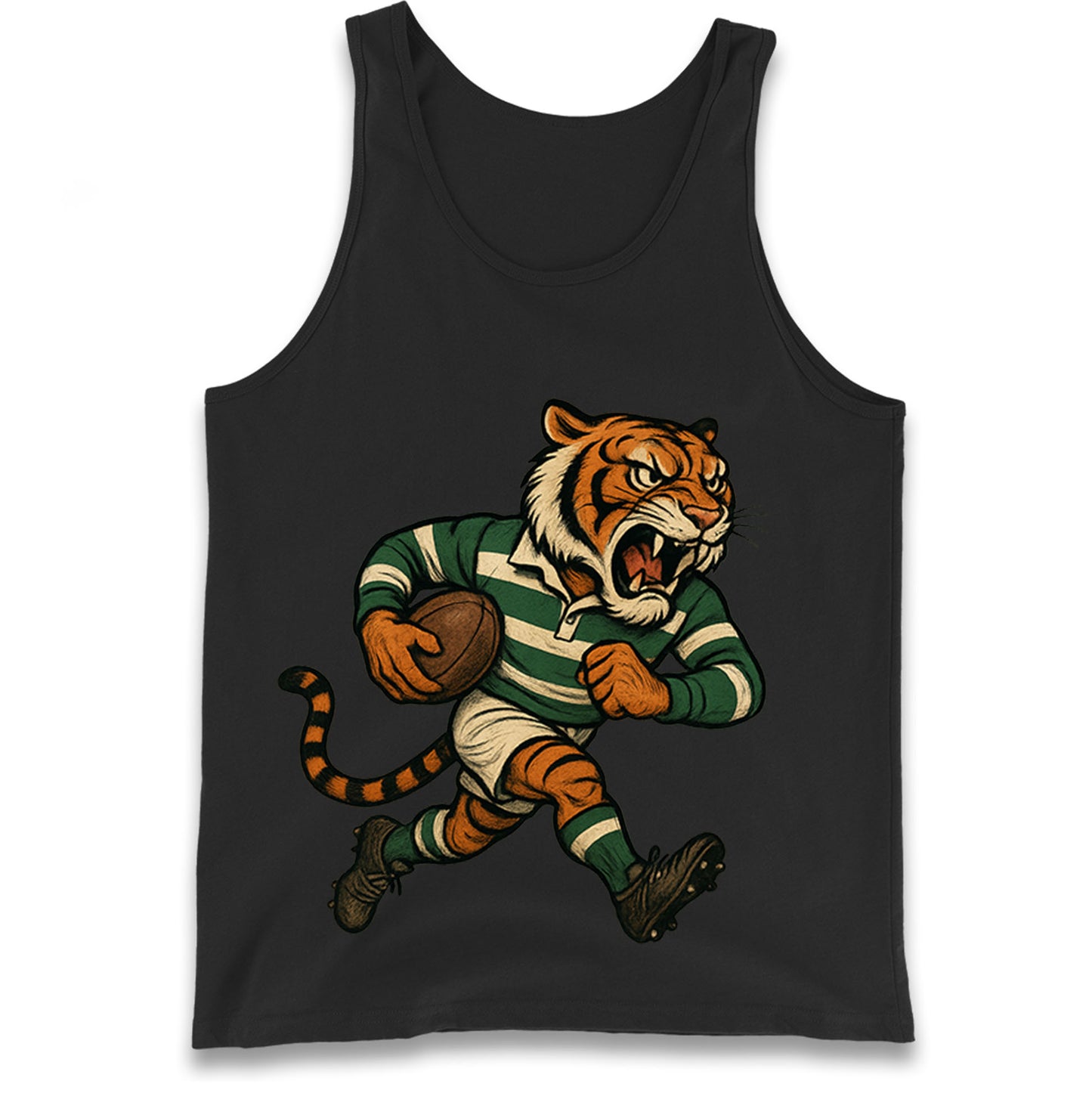 Retro Leicester Tigers Rugby Union Tank Top
