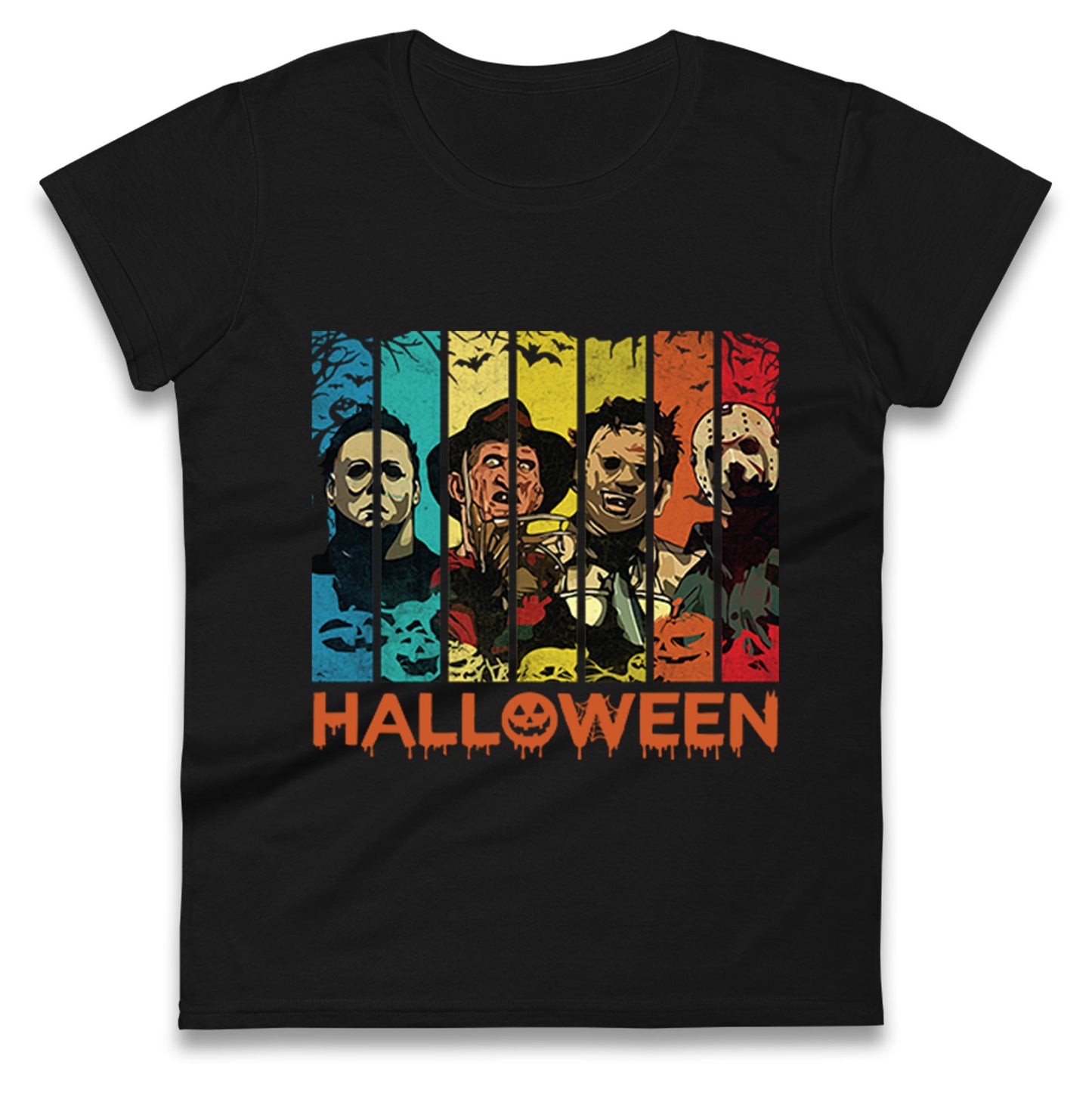 Vintage Villains Halloween Womens t shirts