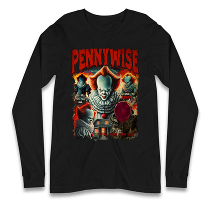 The Clown Pennywise Halloween Bootleg Long Sleeve T Shirt
