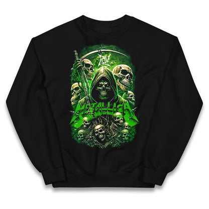 Metallica Green Skulls Kids Jumper