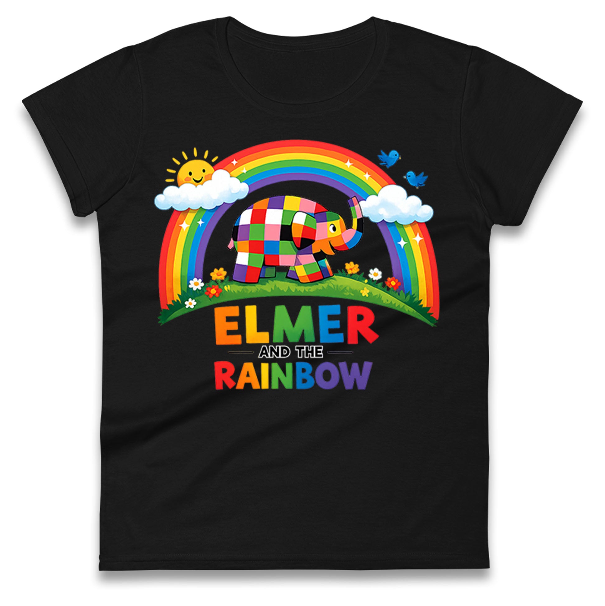 Elmer And The Rainbow Ladies T Shirt 