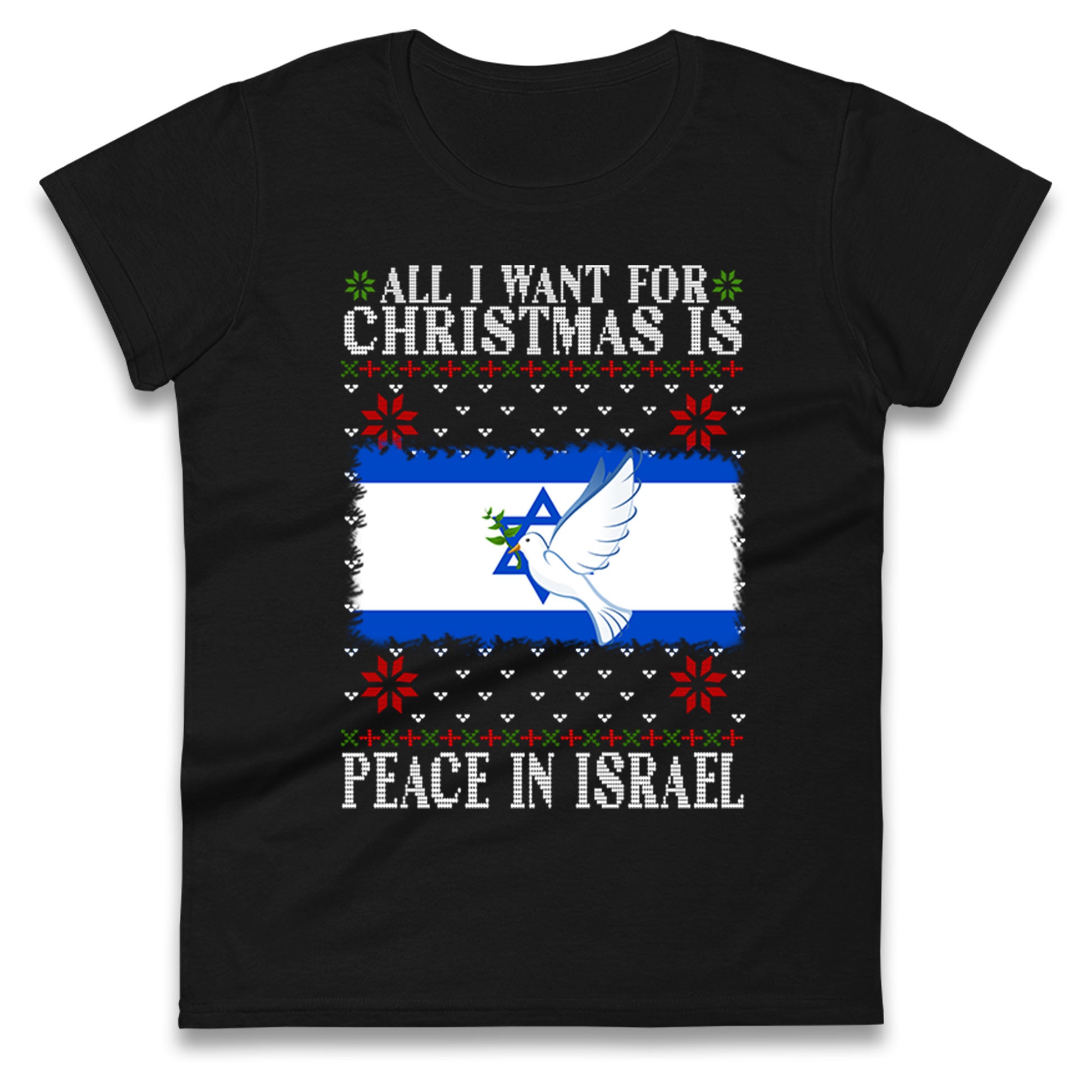 peace in israel womens t-shirt