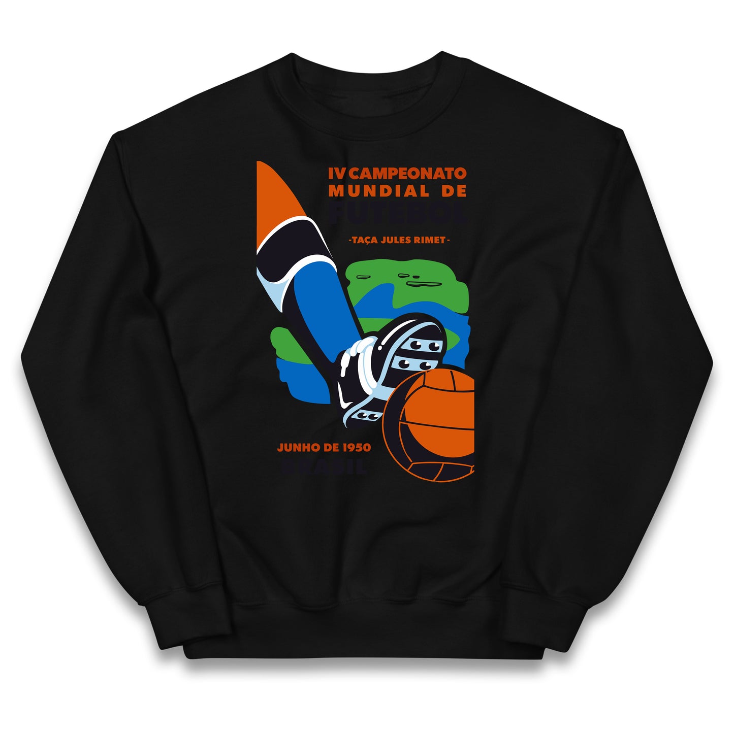 Brasil 1950 Retro World Cup Kids Jumper