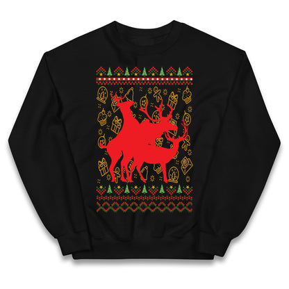 Reindeer Making Fun Christmas Jumper