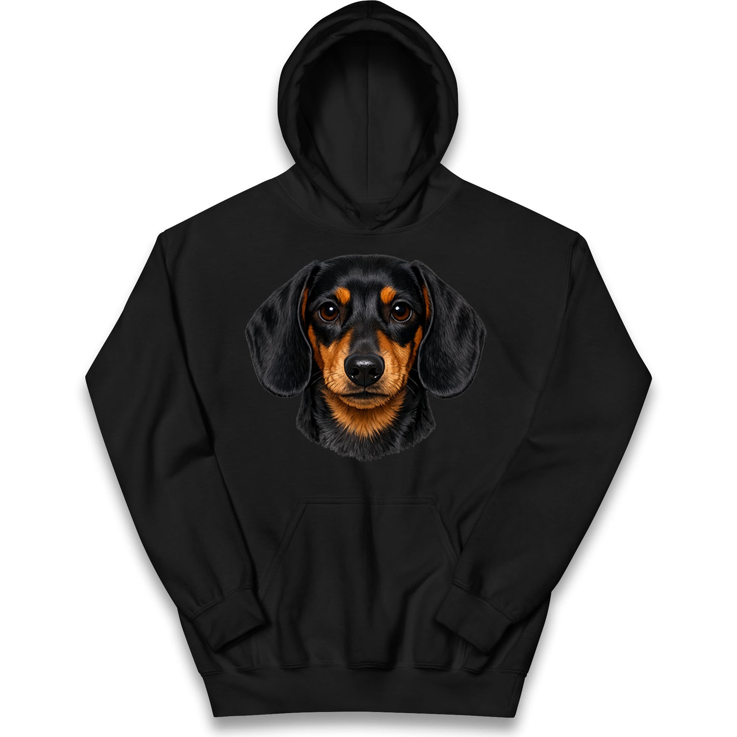 Dachshund Dog Face Kids Hoodie