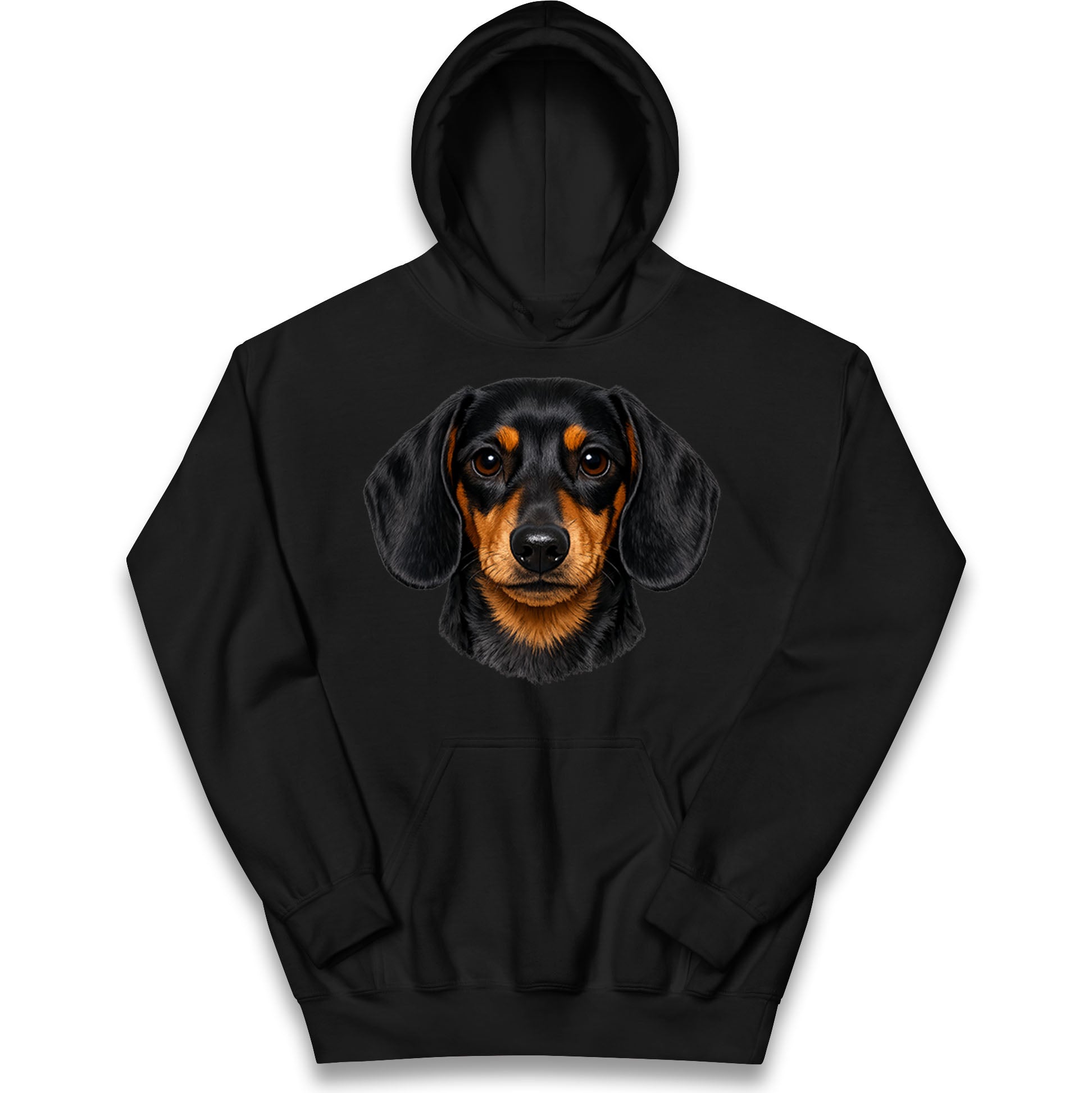 Dachshund Dog Face Kids Hoodie