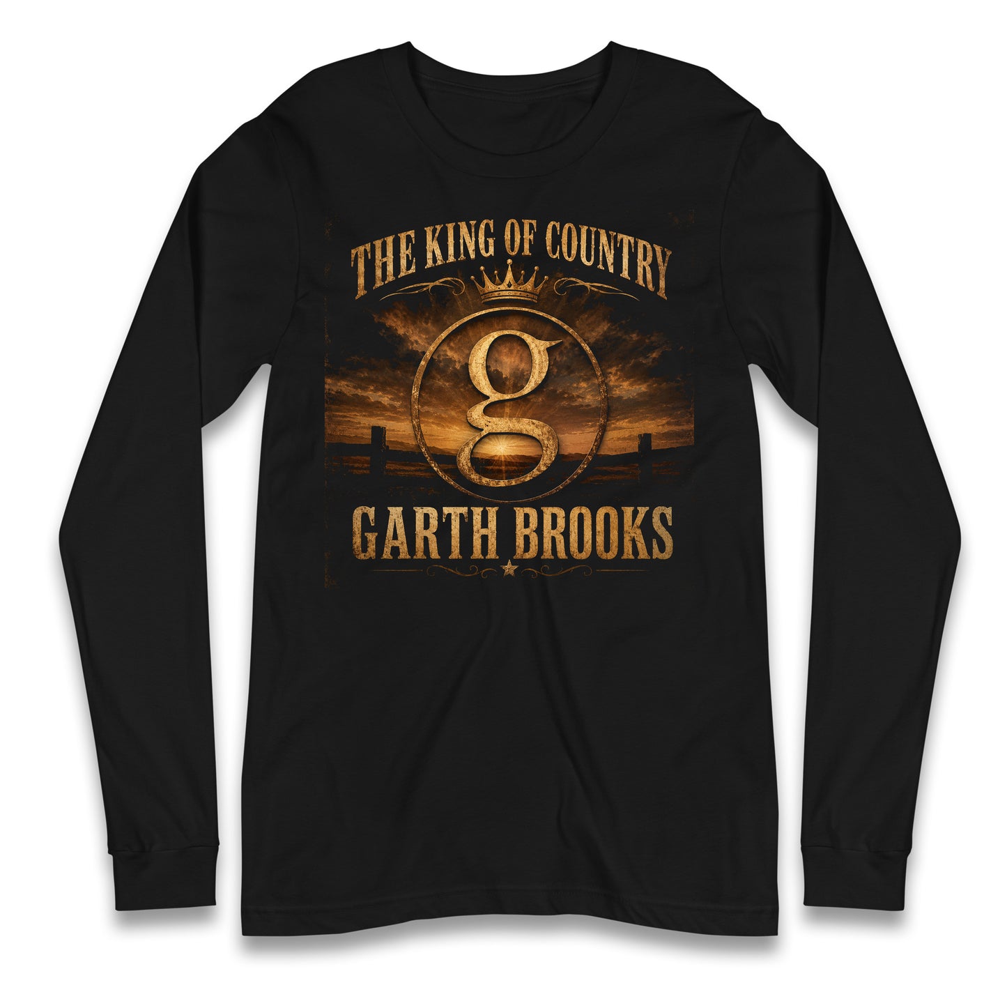 The King Of Country Garth Brooks Longsleeve T Shirt