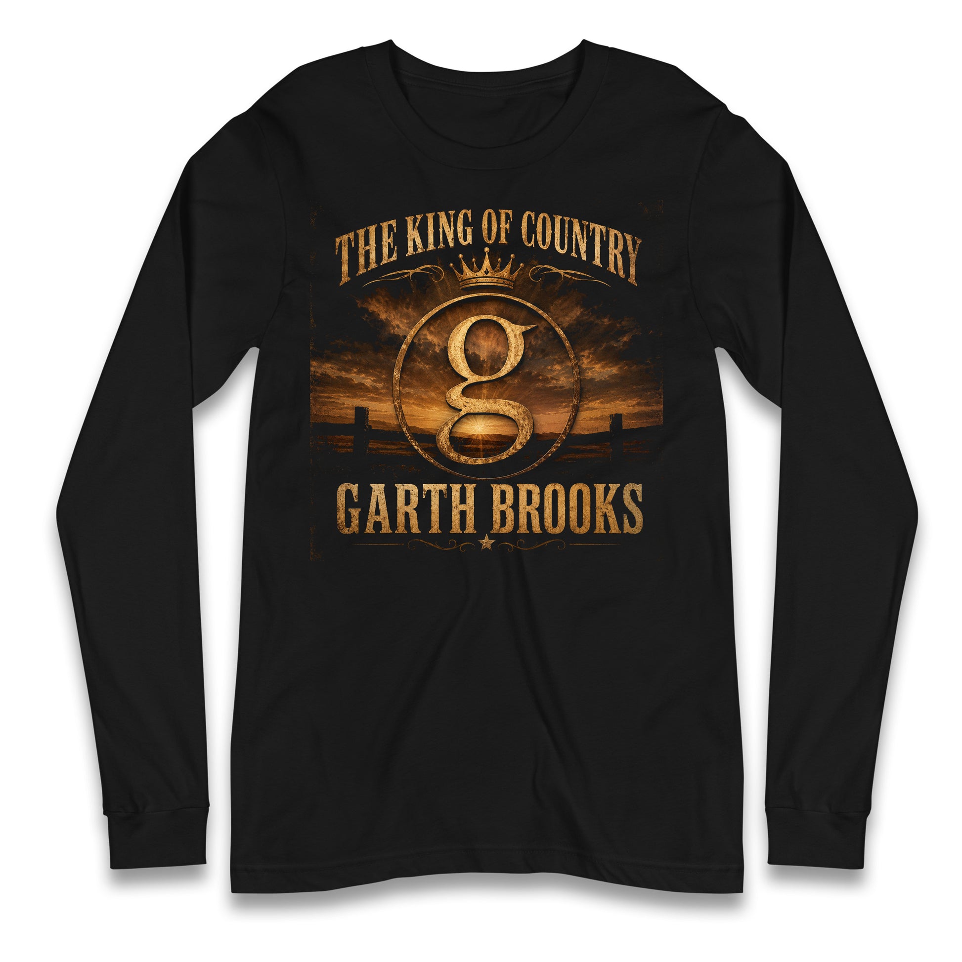 The King Of Country Garth Brooks Longsleeve T Shirt