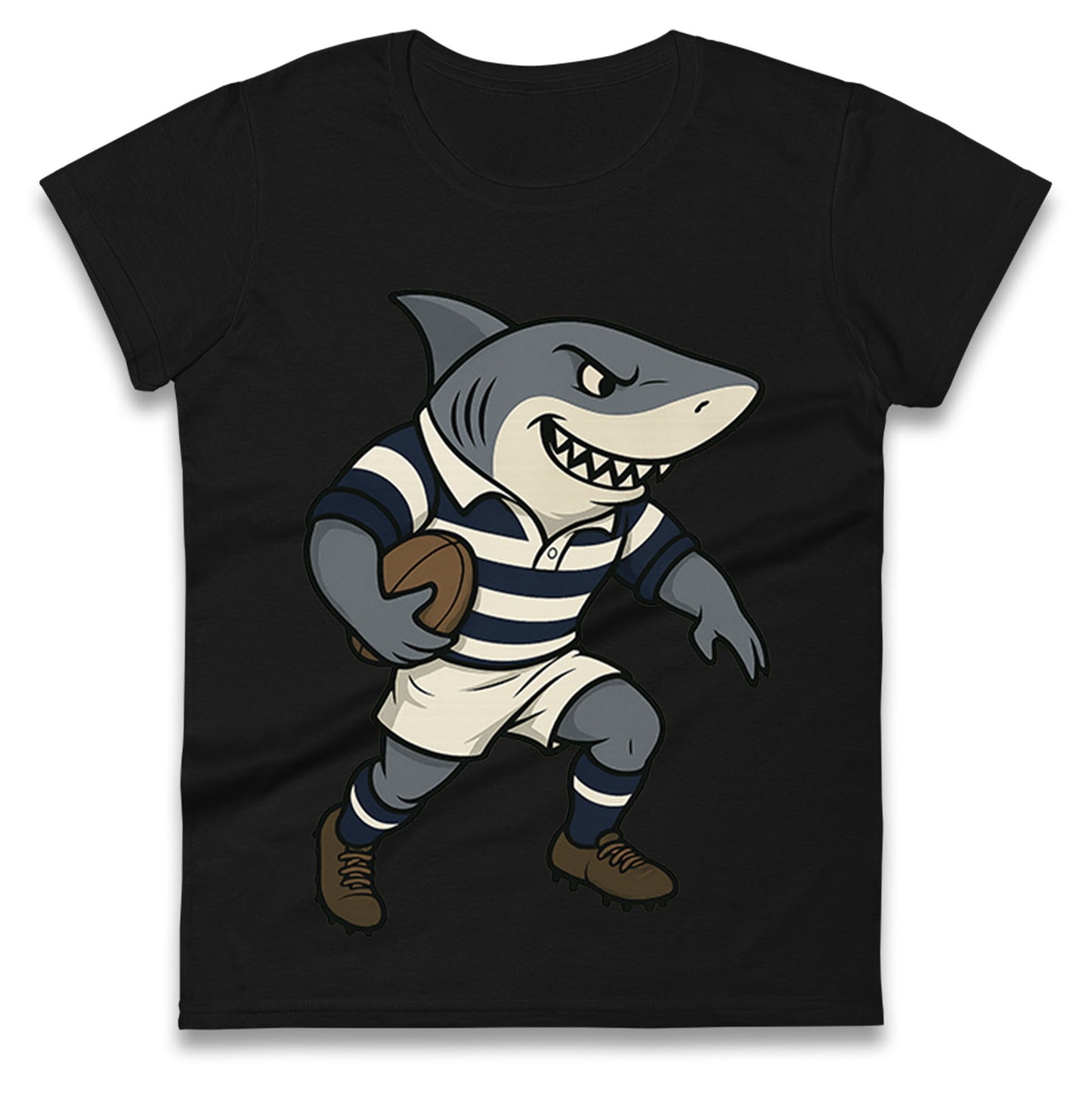 Retro Sale Sharks Rugby Union Ladies T Shirt 