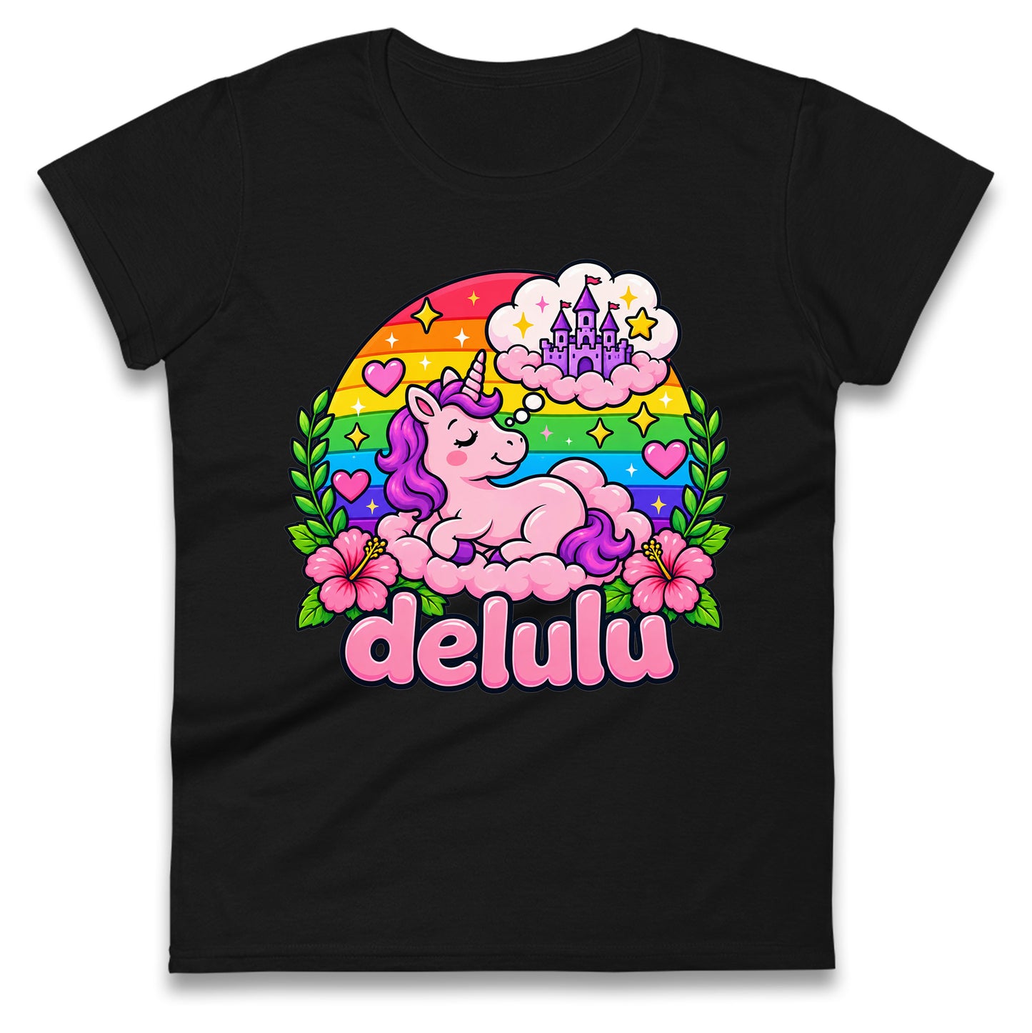 Delulu Unicorn Ladies Tee