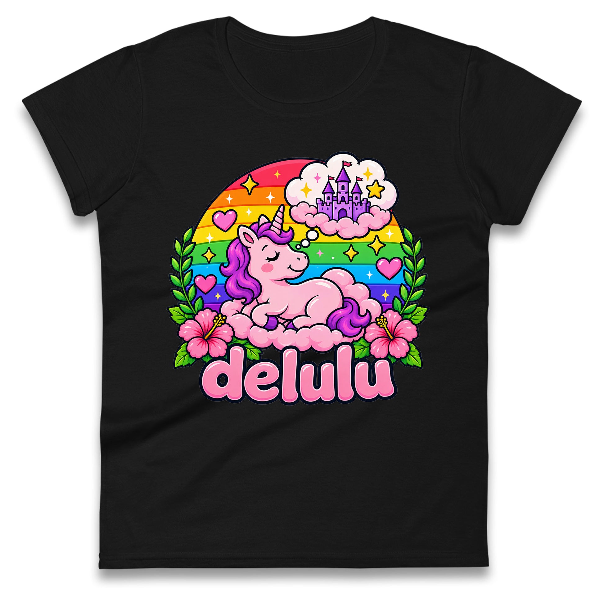 Delulu Unicorn Ladies Tee