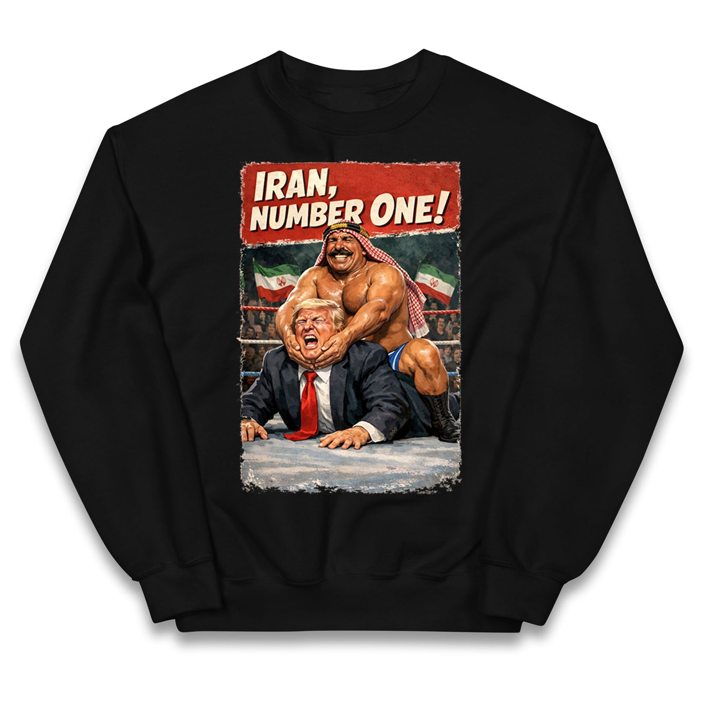 Donald Trump Iron Sheik Iran Wrestling Kids Jumper
