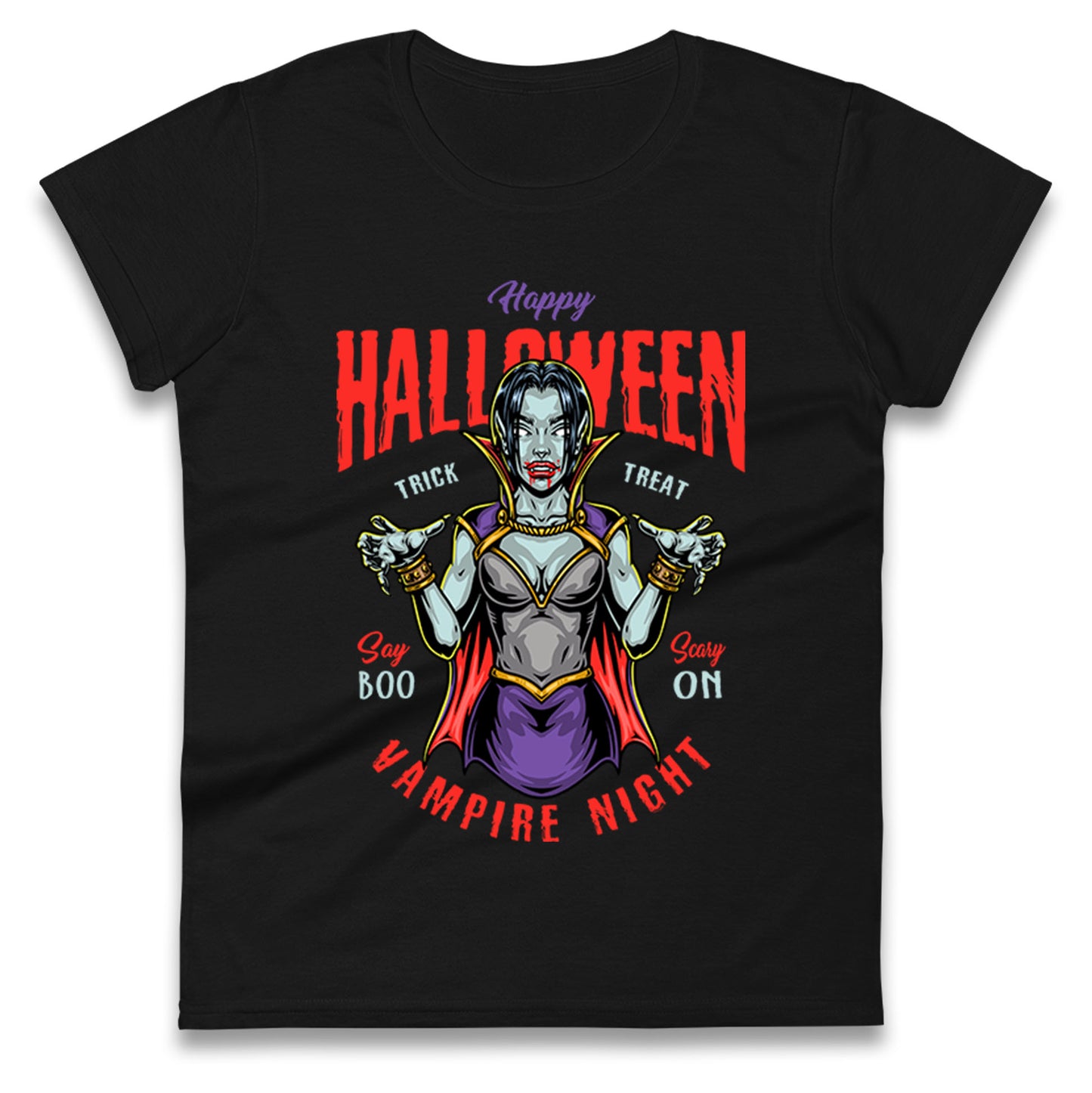 Halloween Vampire Ladies T Shirt