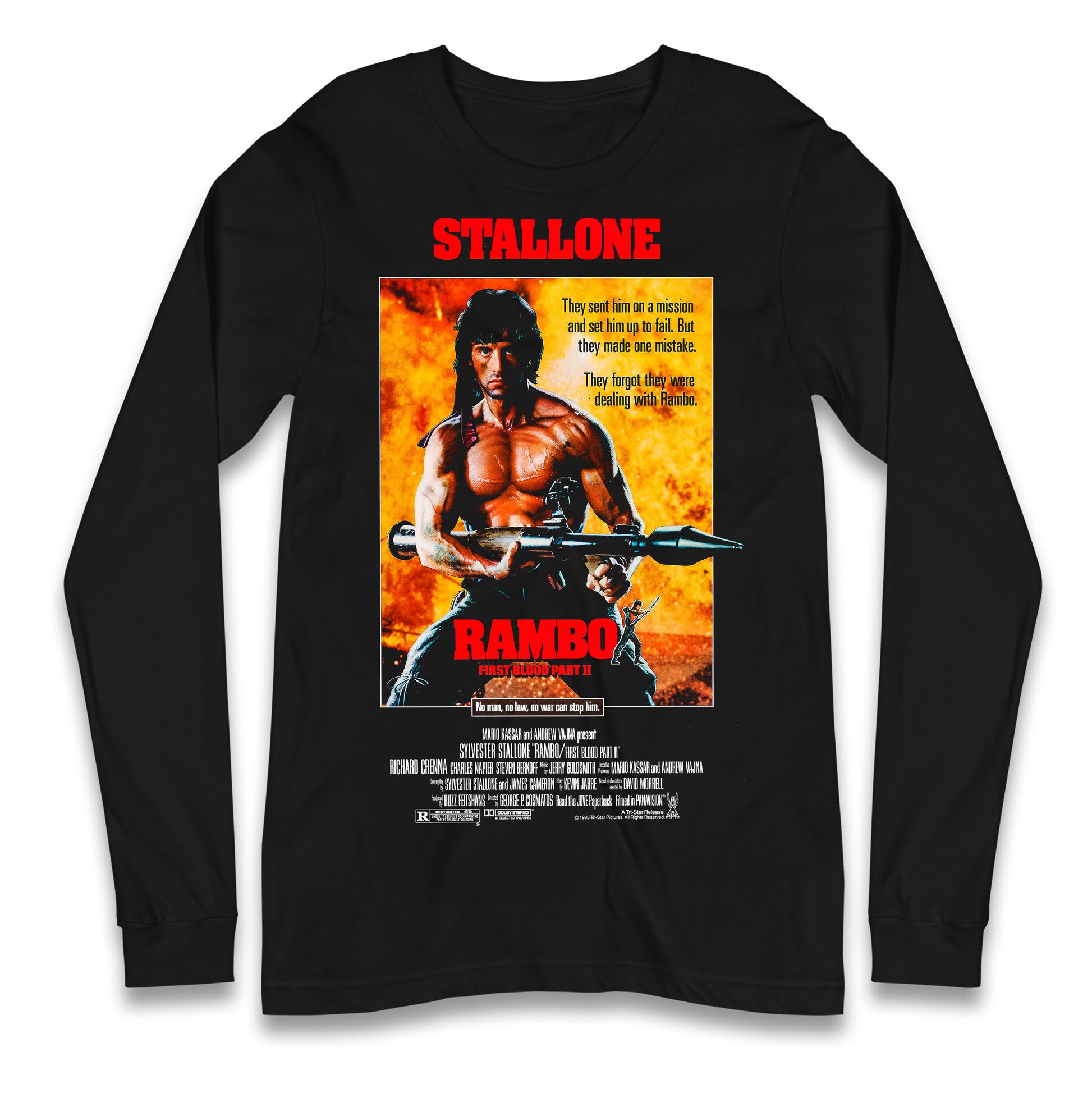 Rambo Movies Longsleeve T Shirt 