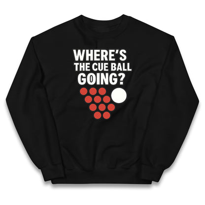 Where’s The Cue Ball Going Kids Jumper