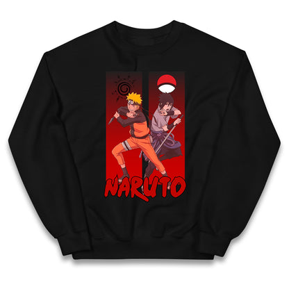 naruto eight trigrams sealing and sasuke uchiha crest jumper